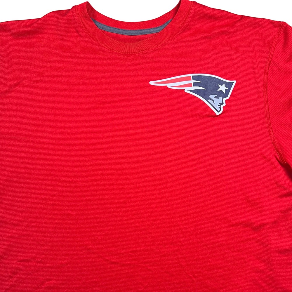 Nike T-Shirt Mens Large Red New England Patriots NFL Dri-FIT Short Sleeve Tee